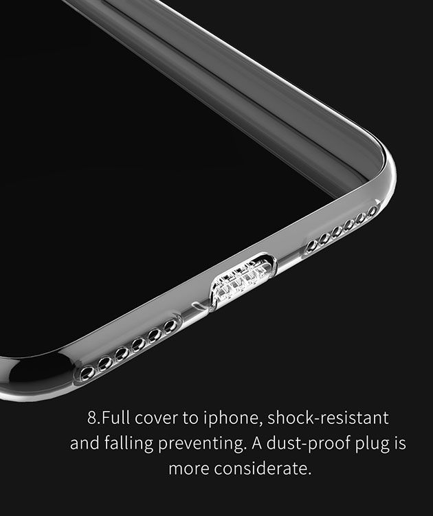 เคส iPhone 7 Plus เนื้อใส บาง พร้อมจุกกันฝุ่น